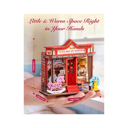 Robotime Rolife Whimsy Toy Shop DIY 3D Wooden Miniature Model Kit Puzzle Kit