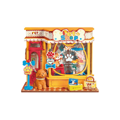 Robotime Rolife Pawfect Pet Shop 3D Wooden Miniature Model Kit