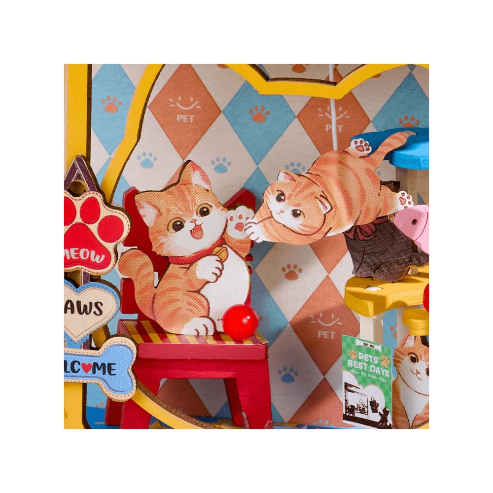 Robotime Rolife Pawfect Pet Shop 3D Wooden Miniature Model Kit