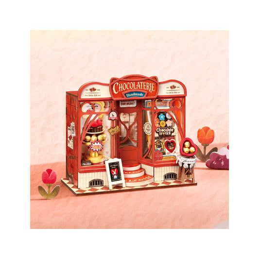 Robotime Rolife Sweet Chocolate Shop 3D Wooden Miniature Model Kit