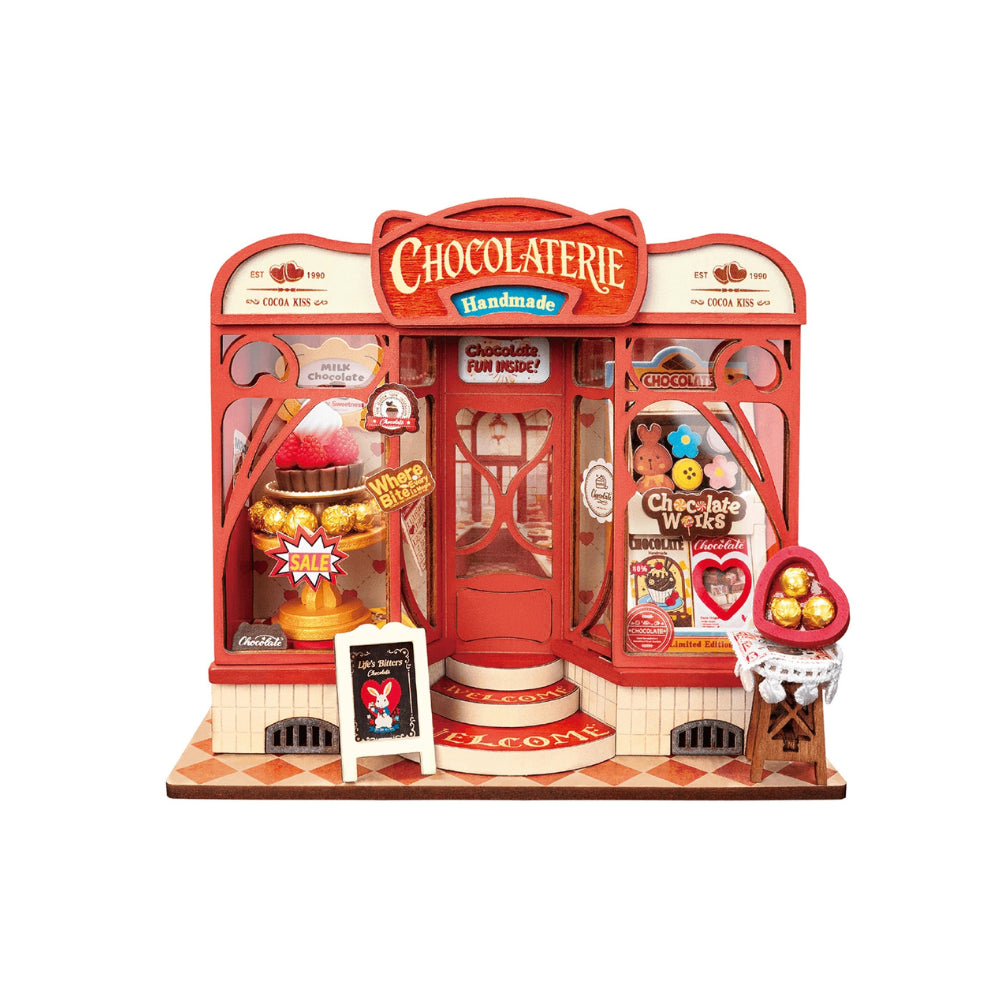 Robotime Rolife Sweet Chocolate Shop 3D Wooden Miniature Model Kit