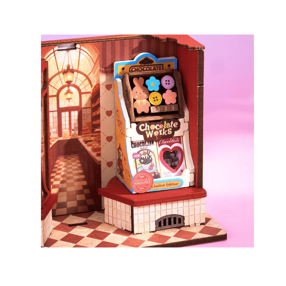 Robotime Rolife Sweet Chocolate Shop 3D Wooden Miniature Model Kit
