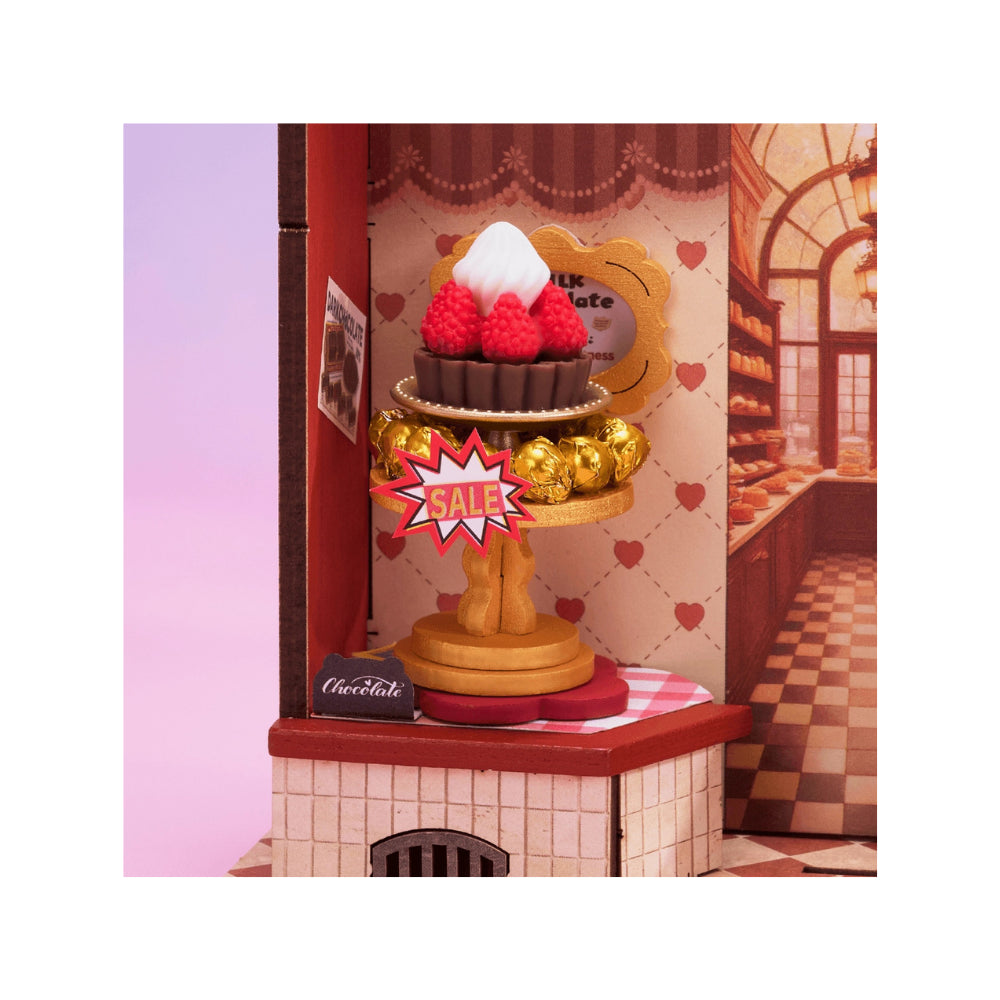 Robotime Rolife Sweet Chocolate Shop 3D Wooden Miniature Model Kit