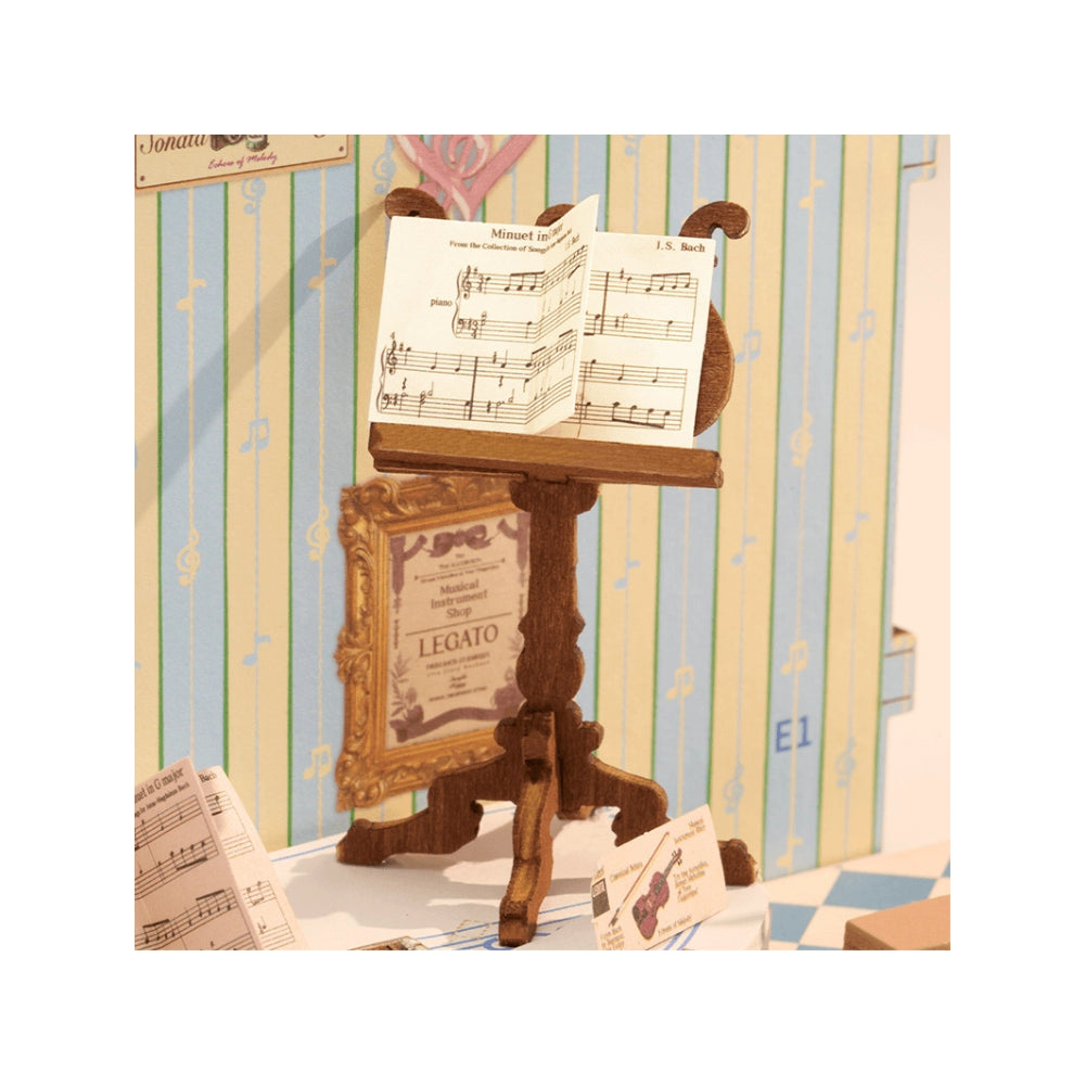 Robotime Rolife Melody Instrument Shop 3D Wooden Miniature Model Kit
