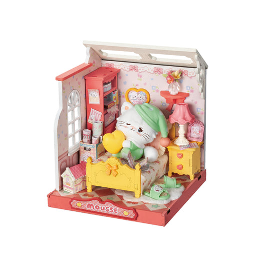 Robotime Rolife Sweet Night Mousse Dessert Shop 3D Wooden Book Miniature Model Kit