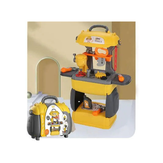 Tool Table Playset - Pretend Workshop Tool Set for Kids