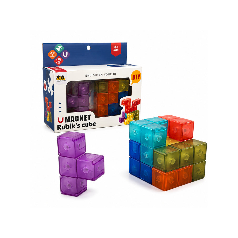 Magnetic Cube - Colorful Magnetic Building & Fidget Puzzle Toy