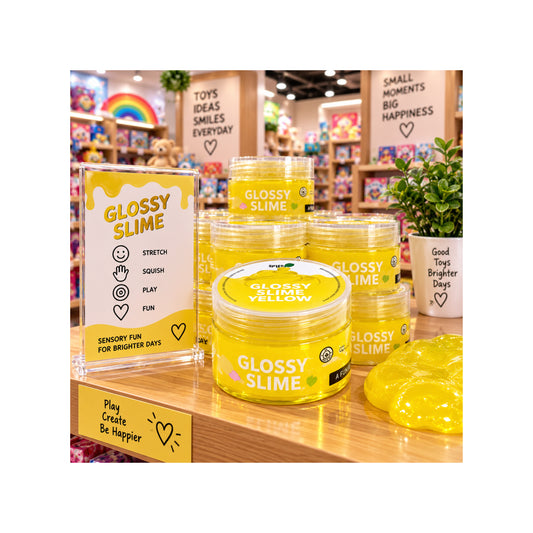 Glossy Yellow Slime - Stretchy Sensory