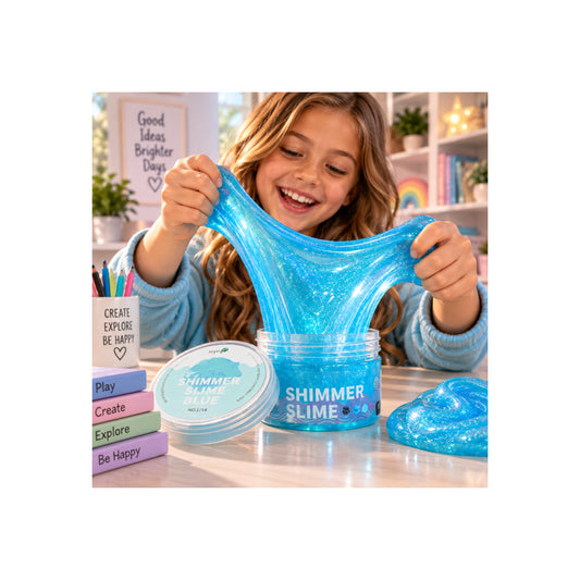 Shimmer Blue Slime - Stretchy Sensory