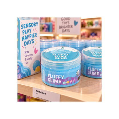 Fluffy Pastel Blue Slime - Soft Sensory