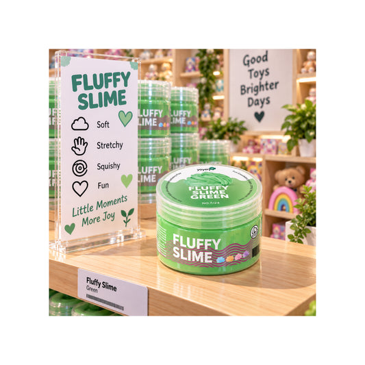 Fluffy Pastel Green Slime - Soft Sensory