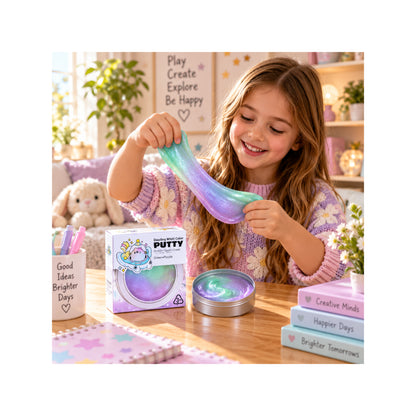 Dazzling Green Purple Putty slime - Sensory