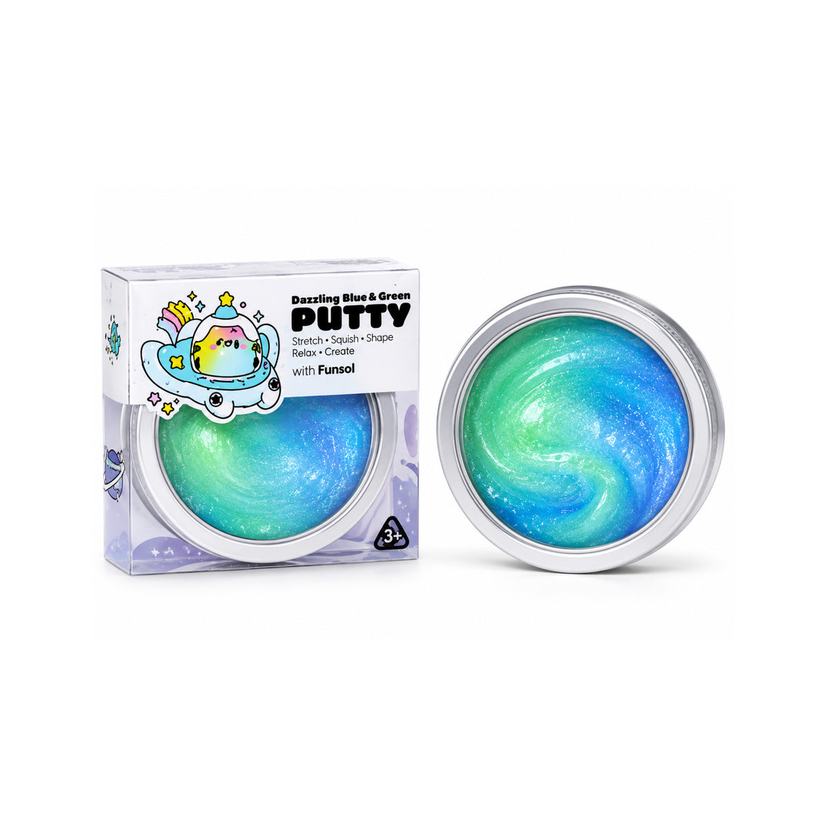 Putty Dazzling Blue & Green Slime