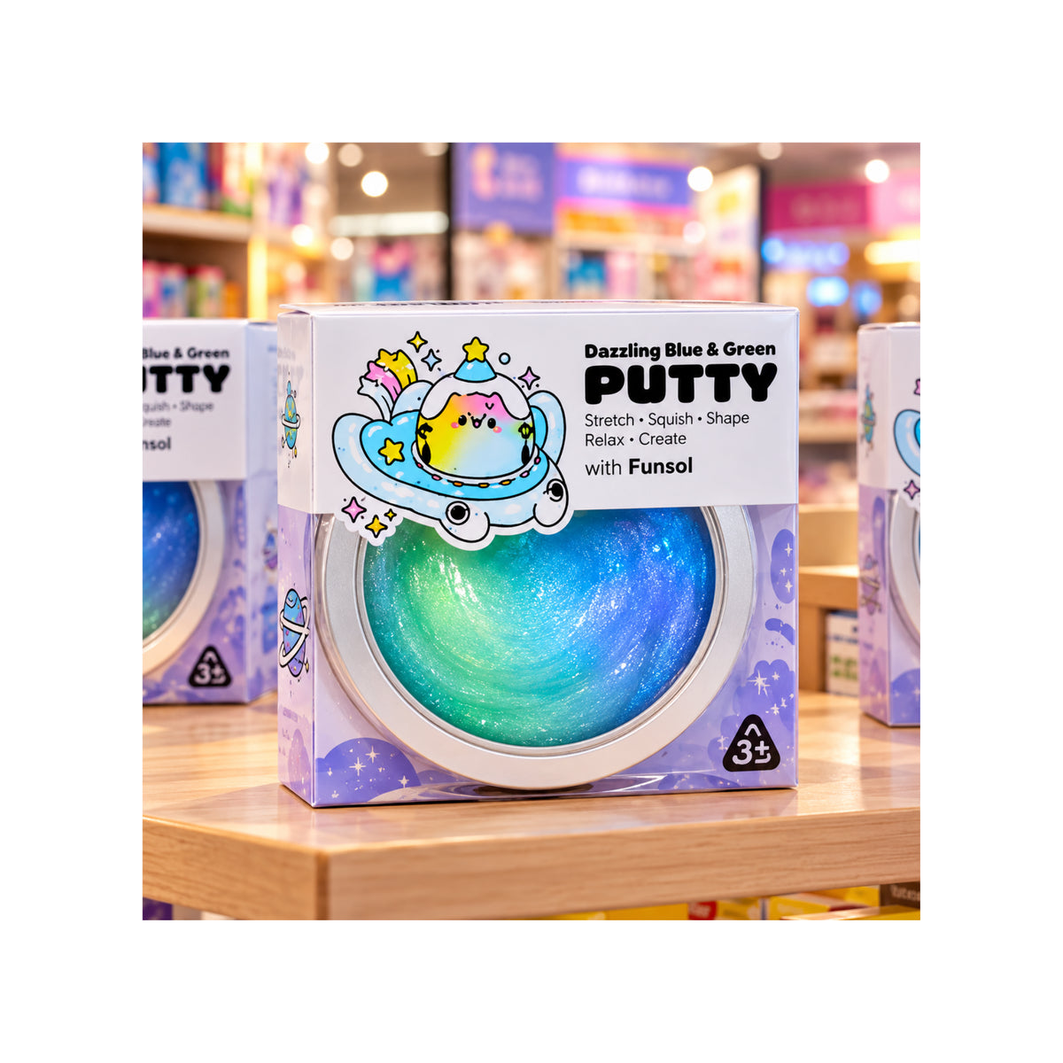 Putty Dazzling Blue & Green Slime