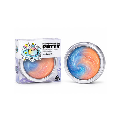 Putty Dazzling Orange & Blue slime