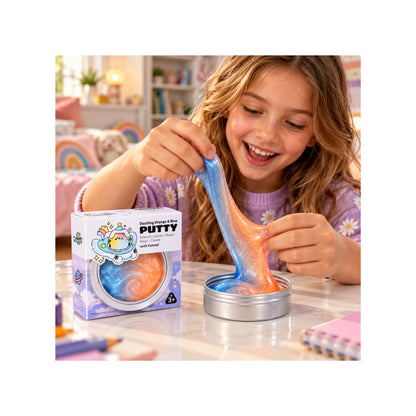 Putty Dazzling Orange & Blue slime
