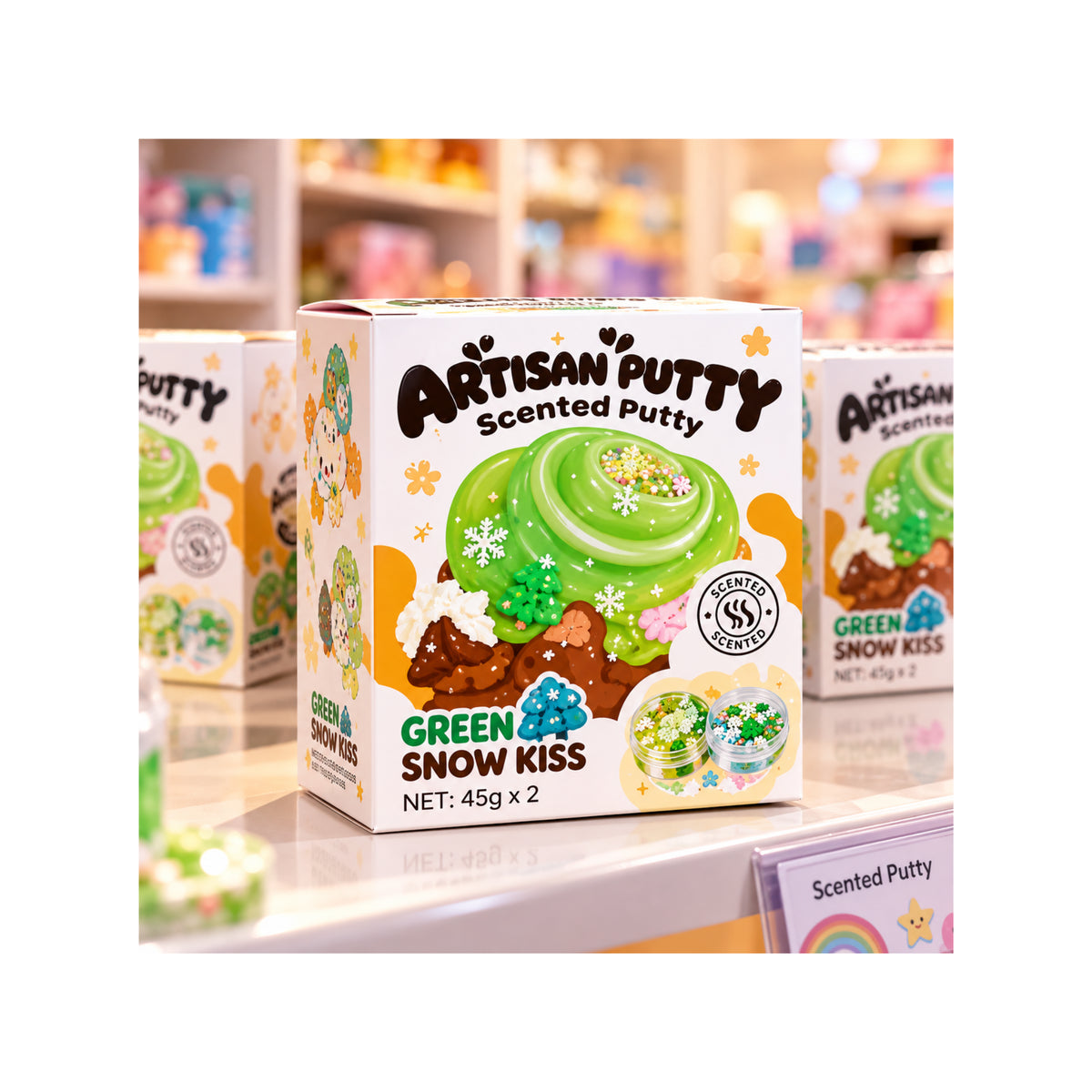 Scented Green Snow Kiss Putty Slime