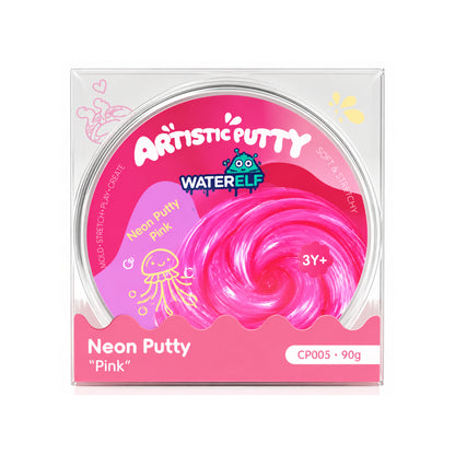 Neon Pink  putty Slime - Stretchy Slime