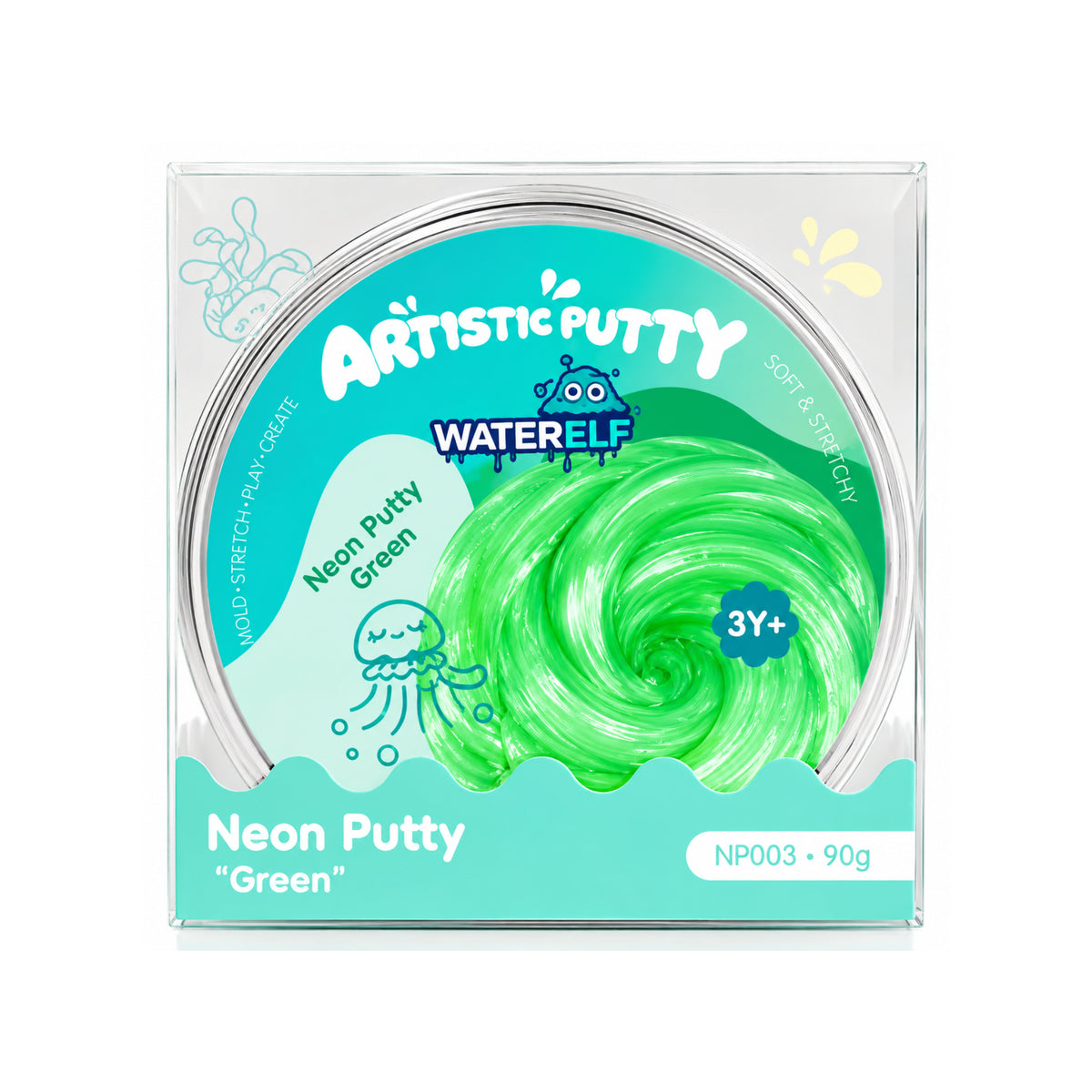 Neon Green putty Slime - Stretchy Slime