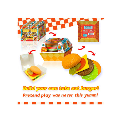 Burger Play Deluxe Pretend Food Play Set