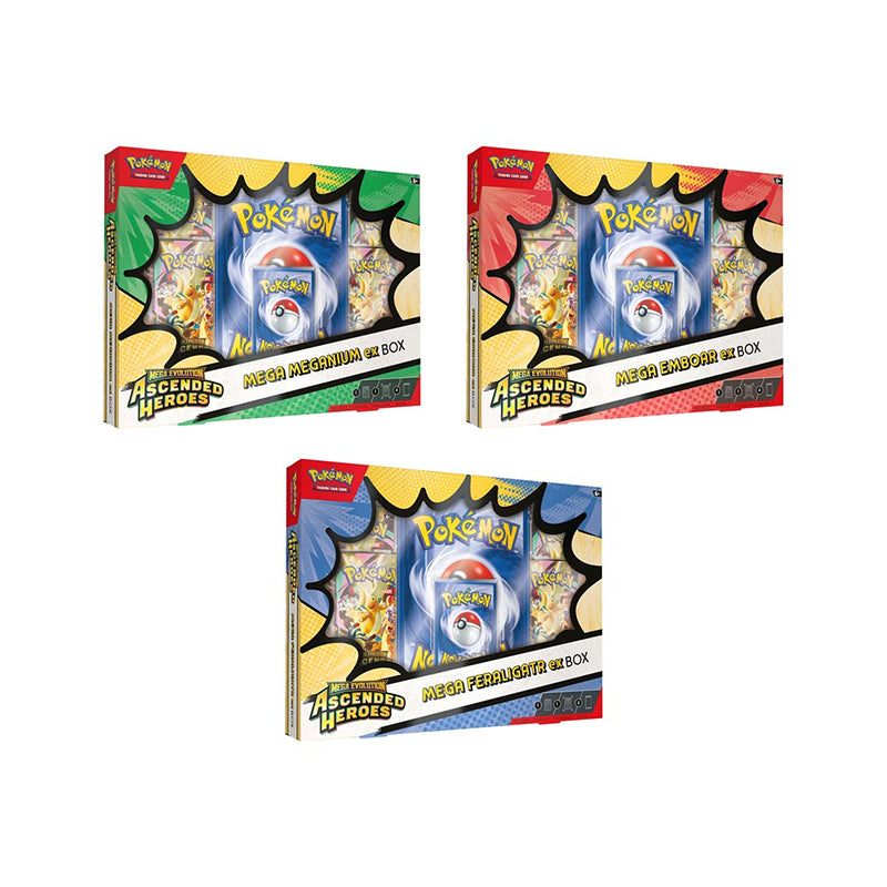 Pokémon TCG Mega Evolution 2.5 Ascended Heroes Mega Meganium/Emboar/Feraligatr ex Box (Randomly Selected)