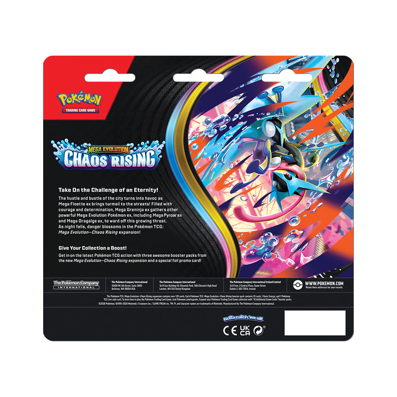 Pokémon TCG Mega Evolution 4 Chaos Rising 3-Booster Blister
