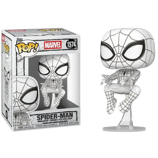 Funko Pop! Marvel: Sketched Spider-Man Bobblehead
