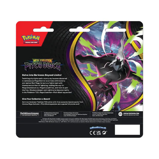 Pokemon TCG: Mega Evolution Pitch Black (ME05) Three-Booster Blister