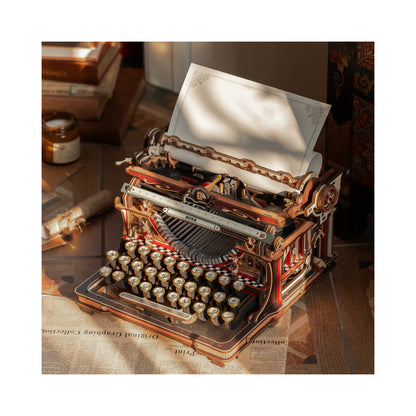 Robotime Mechanical Typewriter Wooden 3D Puzzle
