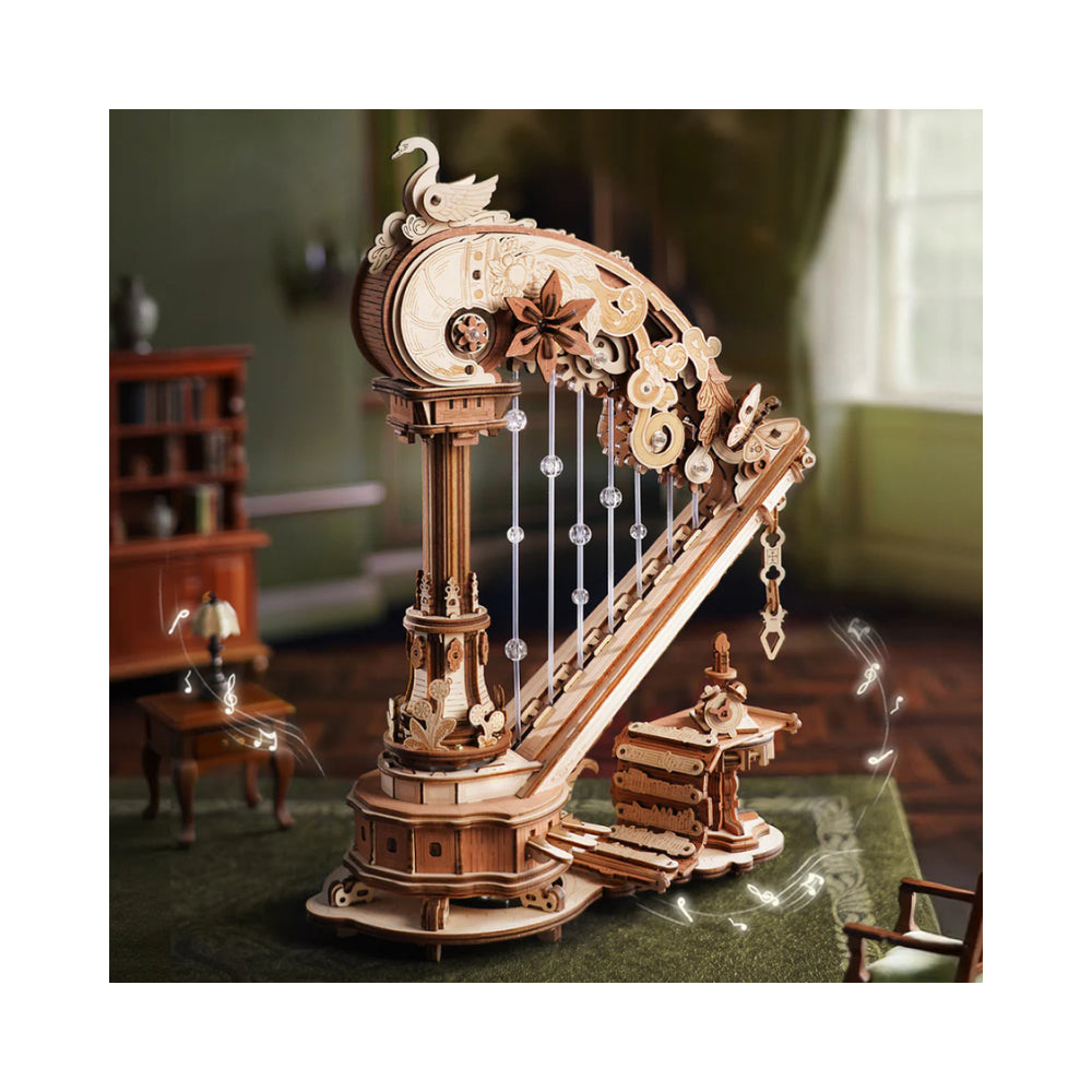 Robotime Magic Harp Music Box Wooden 3D Puzzle