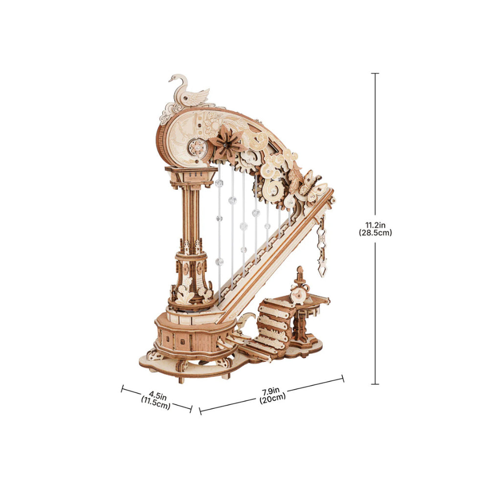 Robotime Magic Harp Music Box Wooden 3D Puzzle