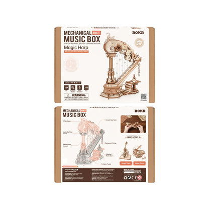 Robotime Magic Harp Music Box Wooden 3D Puzzle