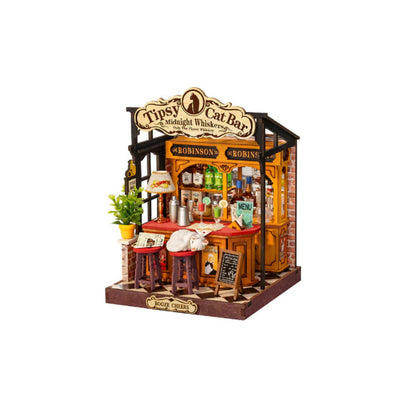 Robotime Rolife Tipsy Cat Bar DIY Miniature House