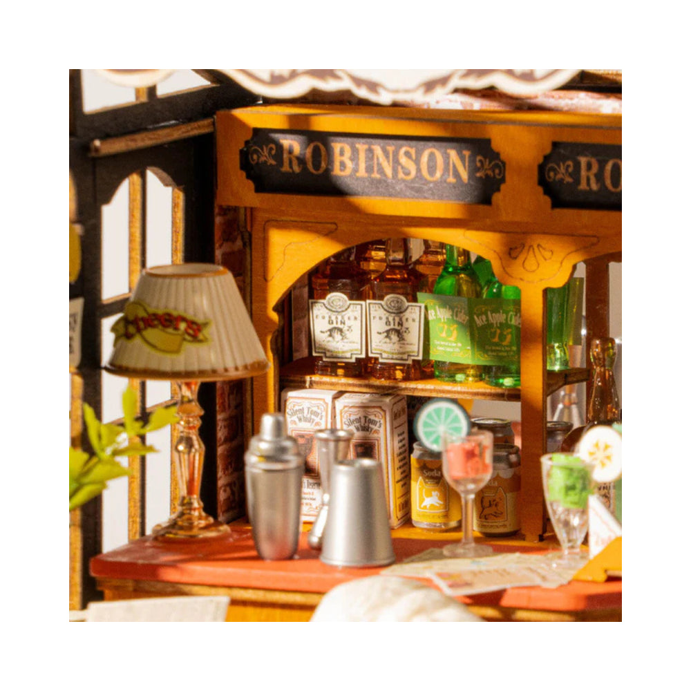 Robotime Rolife Tipsy Cat Bar DIY Miniature House
