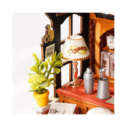Robotime Rolife Tipsy Cat Bar DIY Miniature House