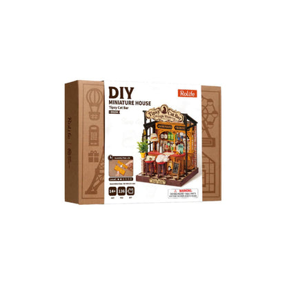Robotime Rolife Tipsy Cat Bar DIY Miniature House