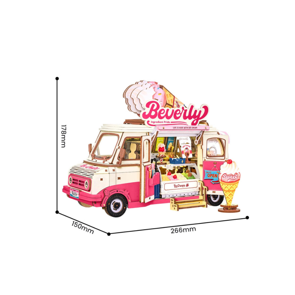 Robotime Rolife 3D Wooden Puzzle - Beverly's Ice Cream Truck