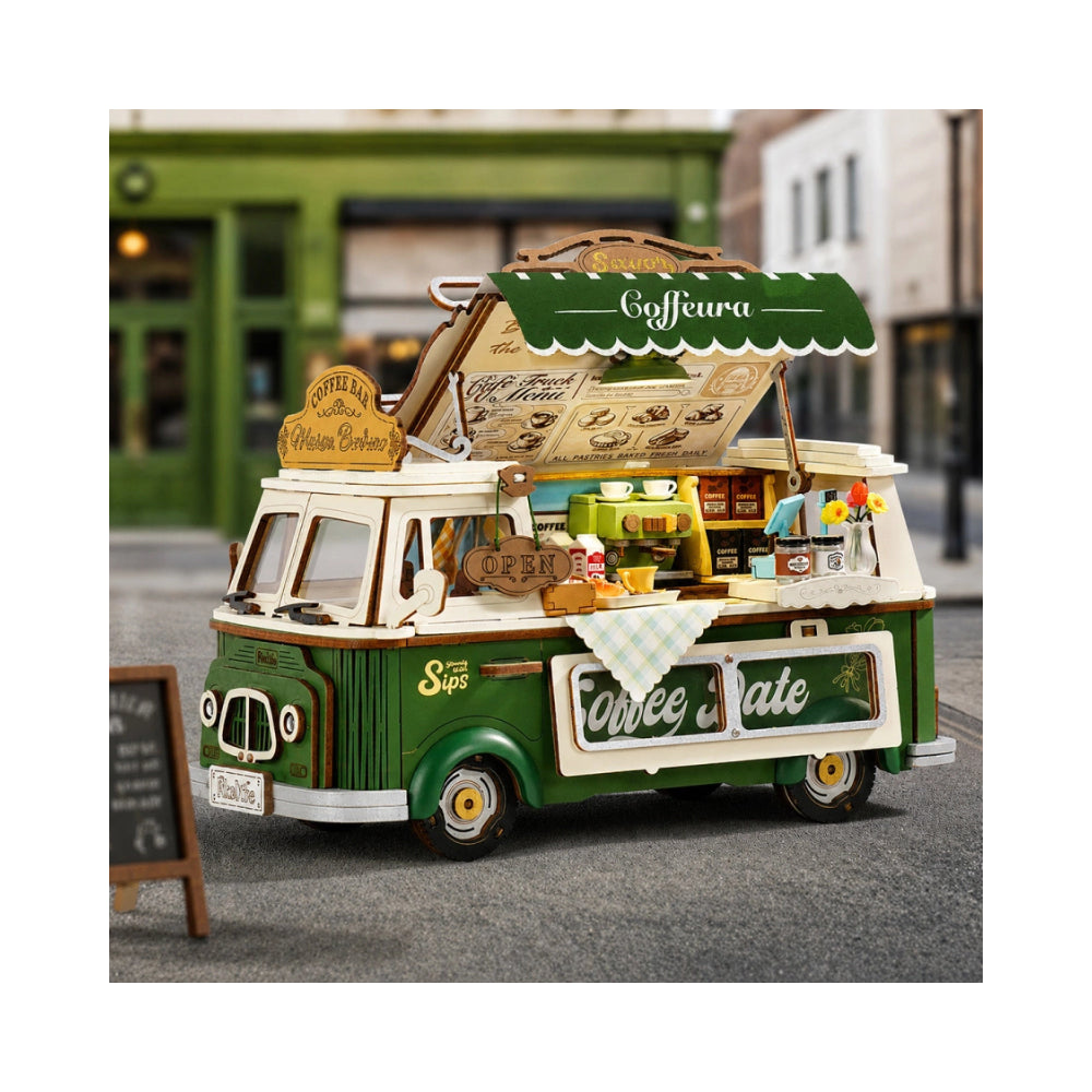 Robotime Rolife 3D Wooden Puzzle - Leo's Coffee Truck