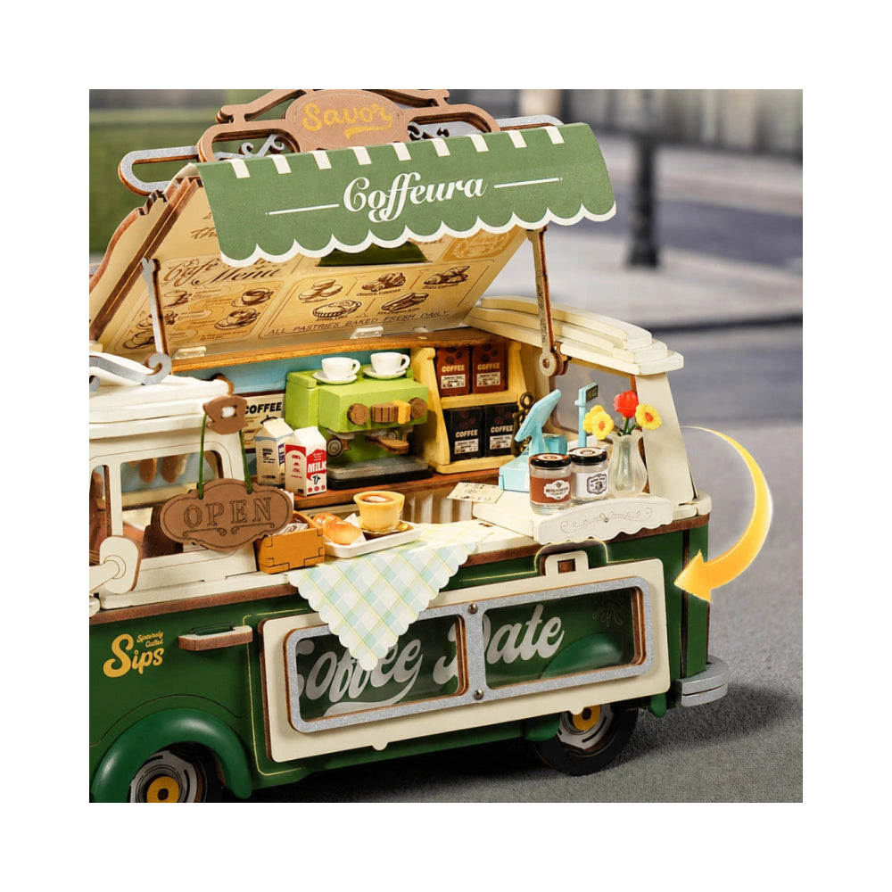 Robotime Rolife 3D Wooden Puzzle - Leo's Coffee Truck