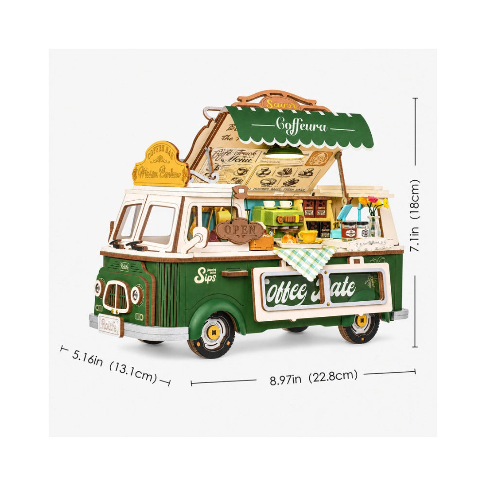 Robotime Rolife 3D Wooden Puzzle - Leo's Coffee Truck
