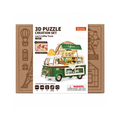 Robotime Rolife 3D Wooden Puzzle - Leo's Coffee Truck