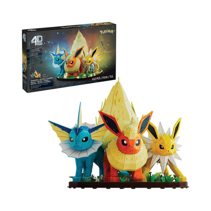4D Build Pokémon Eevee Evolution Trio 3D Puzzle - 612 Pieces