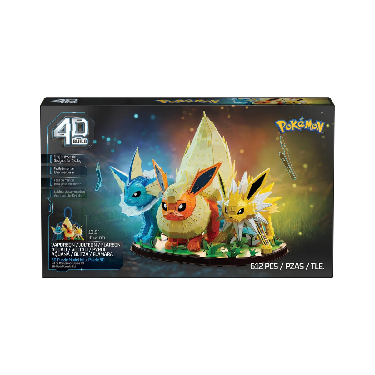 4D Build Pokémon Eevee Evolution Trio 3D Puzzle - 612 Pieces
