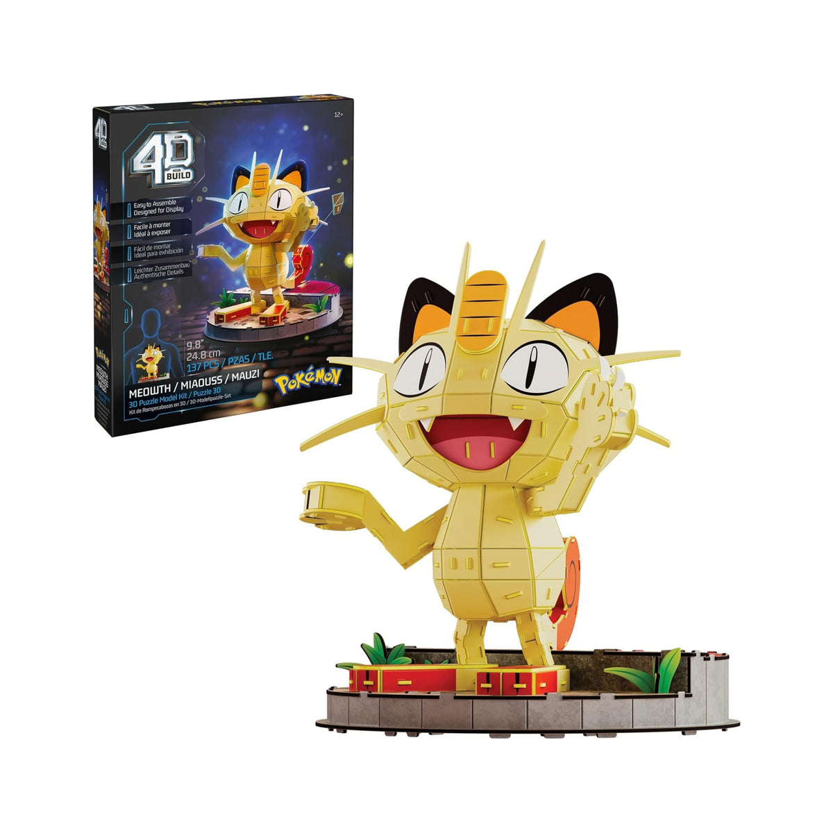 4D Build Pokémon Meowth 3D Puzzle - 137 Pieces