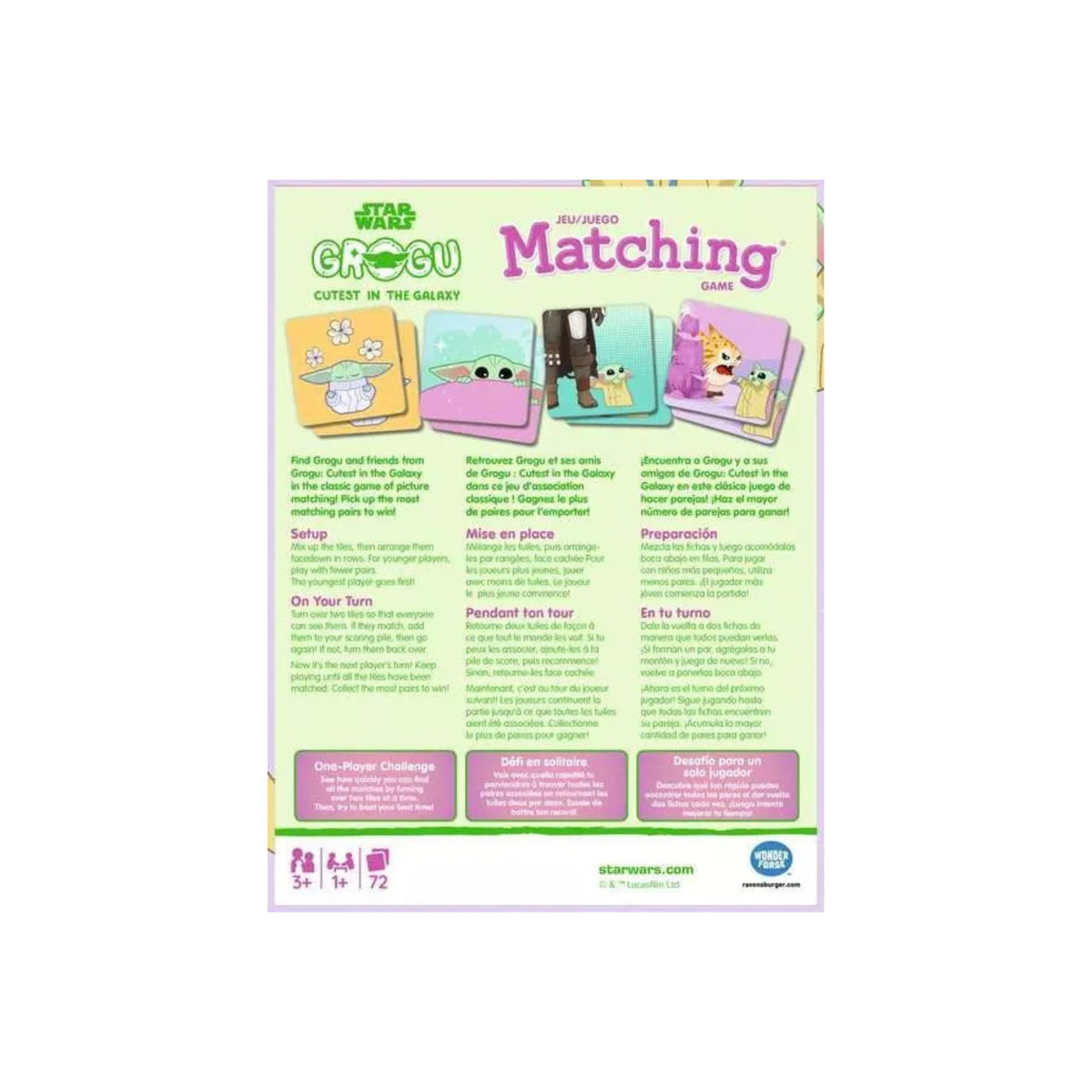 Star Wars Grogu Matching -  Card Game