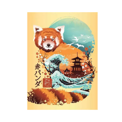 Ravensburger Ukiyo-E Cat Warrior, Red Panda &amp; Dragon Puzzle &amp; Easel Set 3x 100 piece Mini Jigsaw Puzzles