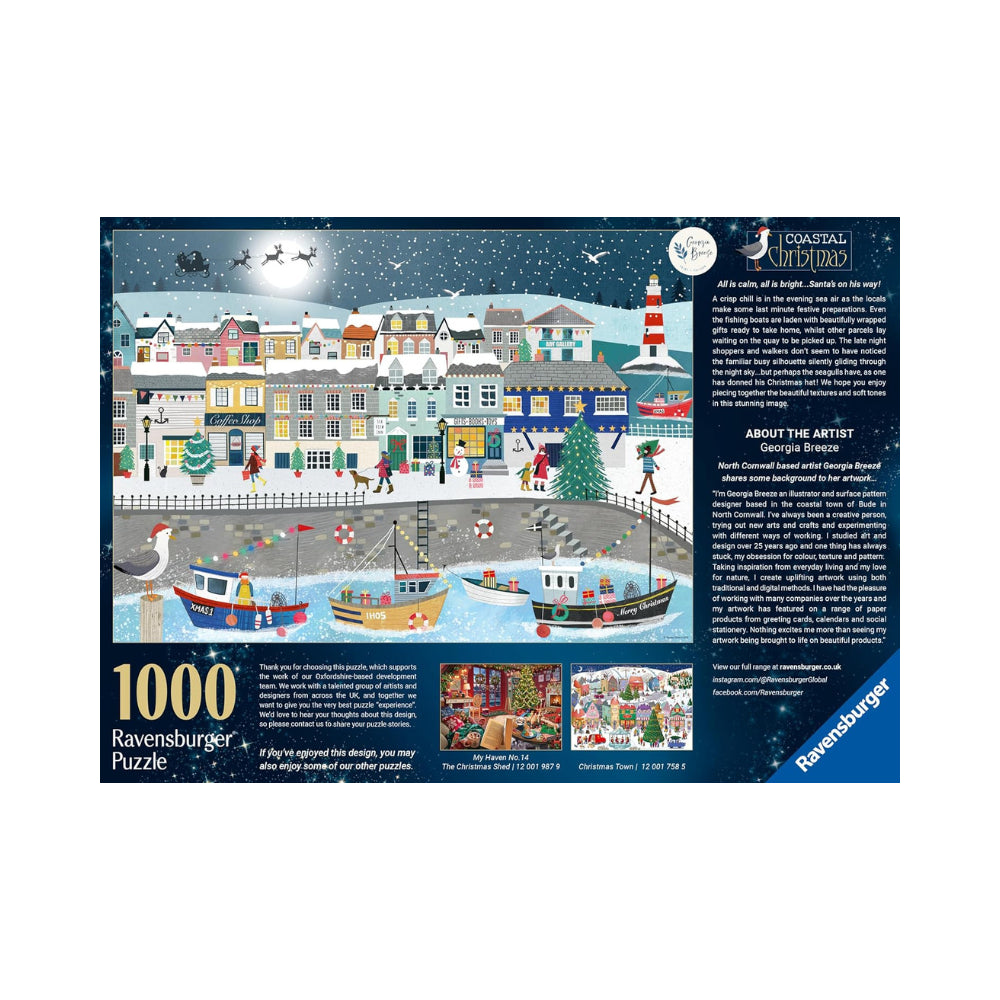 Ravensburger Coastal Christmas 1000 Piece Jigsaw Puzzle