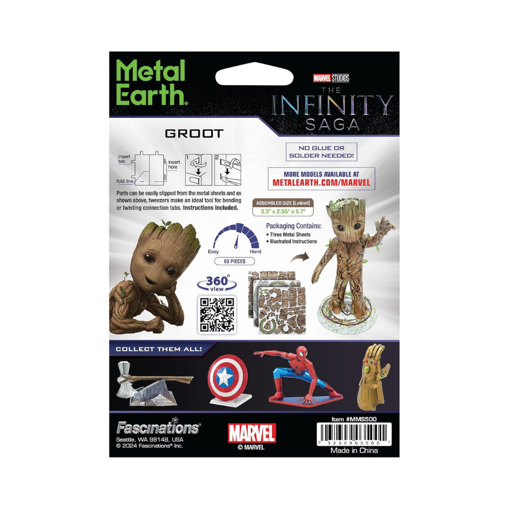 Metal Earth Guardians of The Galaxy Groot Color
