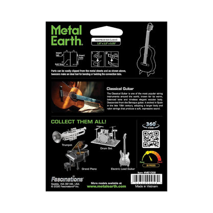 Metal Earth Classical Guitar Color Metal Model Kit