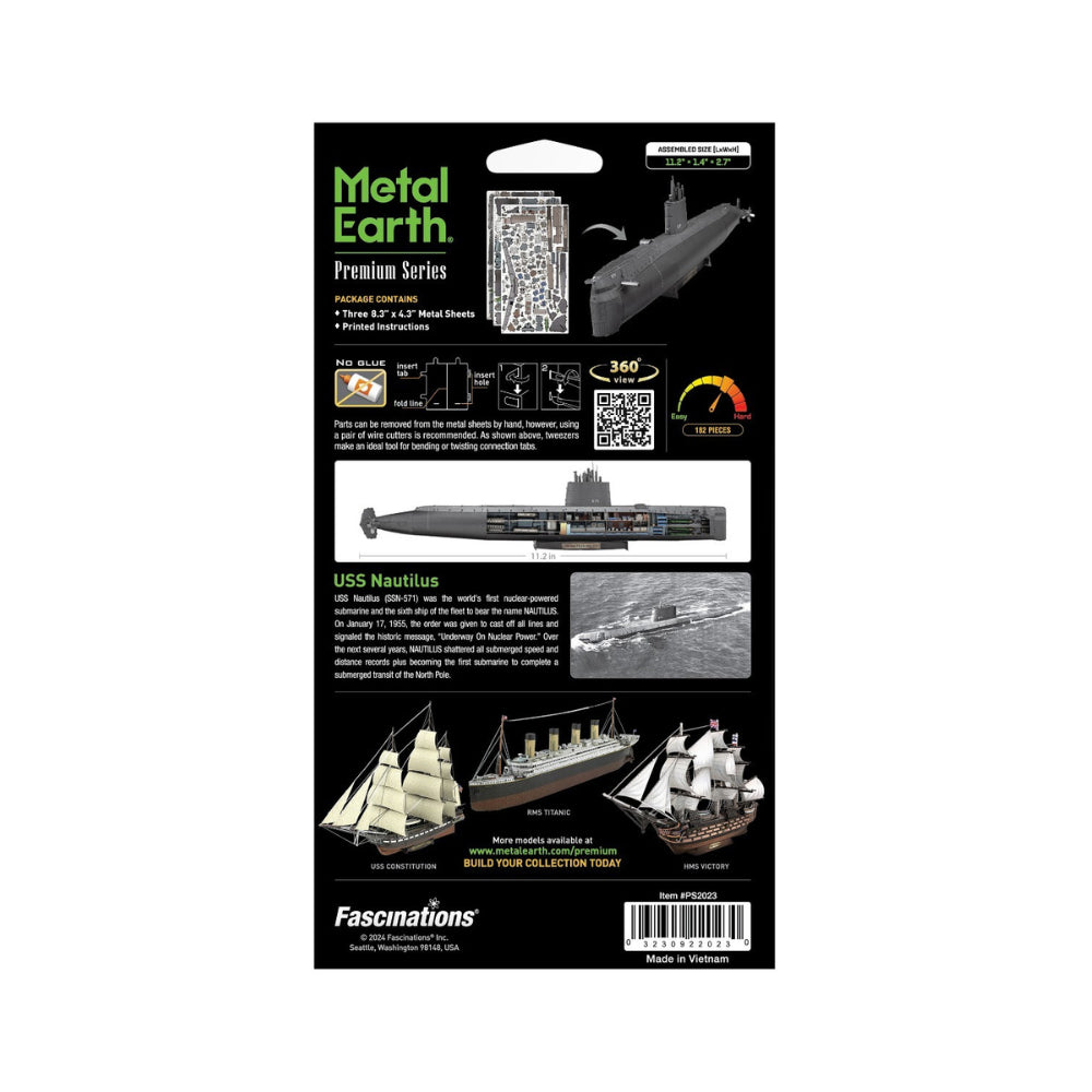 USS Nautilus Metal Earth Model Kit PS2023